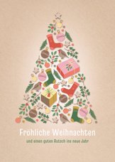 Weihnachtskarte fröhliche Weihnachtsbaum-Collage