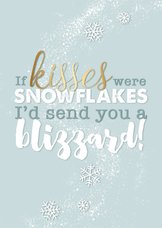 Weihnachtskarte 'If kisses...'