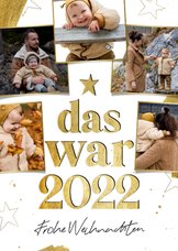 Weihnachtskarte Jahresrückblick 'Das war 2022' Fotocollage