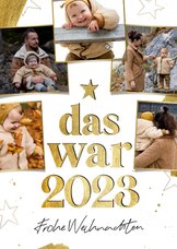 Weihnachtskarte Jahresrückblick 'Das war 2023' Fotocollage