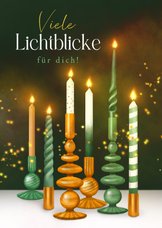 Weihnachtskarte Kerzen 'Viele Lichtblicke für dich'