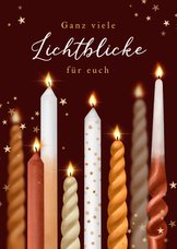 Weihnachtskarte Kerzen 'viele Lichtblicke' 