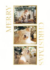 Weihnachtskarte mit Fotocollage 'Merry Christmas' Goldlook