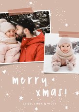 Weihnachtskarte pastell Fotos und Sternchen