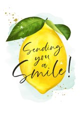 Zitronen-Grußkarte 'Sending you a smile'