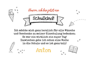 Dankeschönkarte 1. Schultag Fotos, Bleistift & Doodles Rückseite