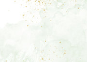 Dankeskarte Jugendweihe Fotos, grünes Aquarell & Gold Rückseite