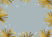 Neujahrskarte Fotoreihe und Sterne Rückseite