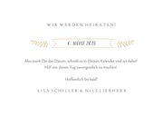 Save-the-Date-Karte Wellenform großes Foto Rückseite