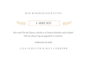 Save-the-Date-Karte Wellenform großes Foto Rückseite