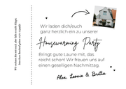 Umzugskarte Ticket zur Housewarming Party Rückseite