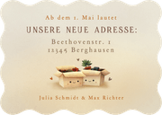 Umzugskarte Umzugskartons mit Smiley Rückseite