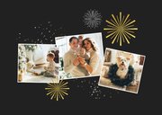 2026 Neujahrskarte mit Uhr und Foto 2