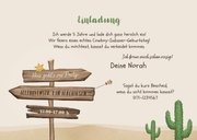 5. Kindergeburtstag Einladung Cowboy & Indianer 3