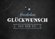 Abi-Glückwunschkarte Schultafel 2