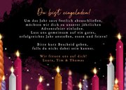 Adventsfeier Einladungskarte Firma Adventskerzen 3