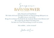 Babyshower-Einladung hellblau mit Goldschrift 3