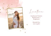 Babyshower-Einladung rosa mit Goldschrift 2