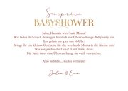 Babyshower-Einladung rosa mit Goldschrift 3