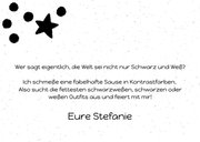 Black and White Party Fun Einladungskarte 3