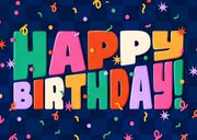 Bunte Geburtstagskarte 'Happy Birthday' mit Namen 2