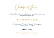 Change-of-plans-Karte zur Hochzeit klassisch Dunkelblau 3