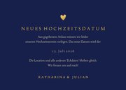 Change-our-Date-Karte Hochzeit Foto und Herz 3