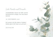 Change-the-date-Karte zur Hochzeit Eukalyptus 3