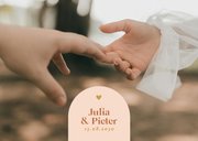 Dankeskarte Bogen-Grafik Orange mit Foto 2