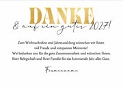 Dankeskarte Firma Logo Foto Weihnachen Feurwerk Schwarz 3