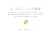 Dankeskarte Geburt großes Foto Goldlook 3
