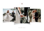 Dankeskarte Hochzeit Fotocollage altrosa 2