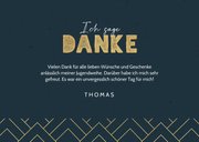 Dankeskarte Jugendweihe Fotos grafisch blau 3
