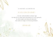 Dankeskarte Jugendweihe Fotos, grünes Aquarell & Gold 3
