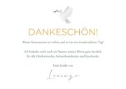 Dankeskarte Kommunion Taube, Zweig und Foto 3