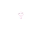 Dankeskarte Taufe Kreuz pink Spritztechnik Foto Rückseite