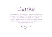 Dankeskarte Trauer lila Blumen Aquarell 3