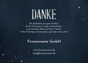 Dankeskarte Weihnachten geschäftlich dunkelblau & silber 3