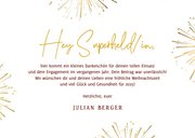 Dankeskarte Weihnachten Mitarbeiter Feuerwerk gold 3