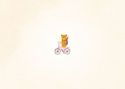 Dankeskarte zur Einschulung rosa Rad mit Leopard Rückseite