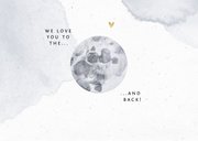 Dankeskarte zur Geburt eigenes Foto und Mond 2