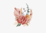 Dankeskarte zur Hochzeit Bohemian Flowers 2