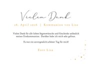 Danksagung Kommunion Fotokarte weiße Taube Sternchen 3