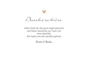 Danksagung Taufe Fotos, Flamingo und Herzen 3