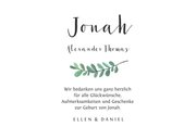 Danksagung zur Geburt eigenes Foto & Zweig 3