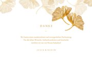 Danksagung zur Hochzeit Ginkgoblätter Stempel Foto innen 3