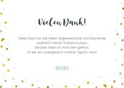 Danksagung zur Kommunion Fotos & Konfetti blau 3