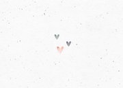 Danksagung zur Taufe rosa Fotos, Wegweiser und Herzen Rückseite