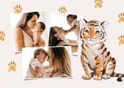 Danksagung zur Taufe süßer Tiger Fotos innen 2