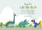 Dino-Glückwunschkarte Geburtstag 3